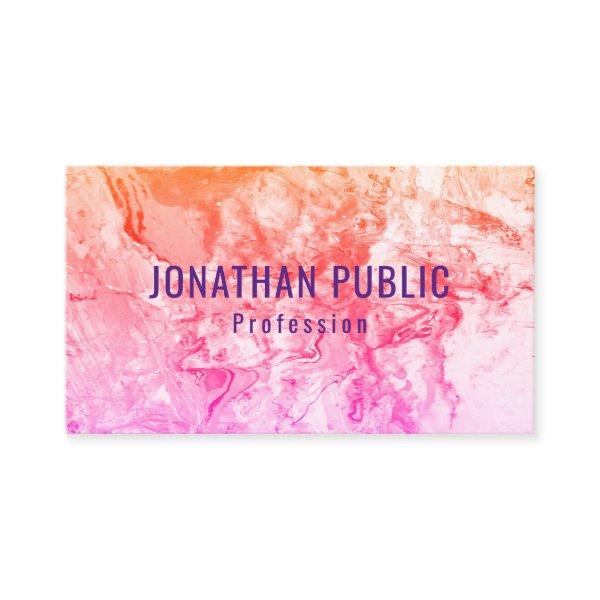 Pink Purple Yellow Orange Trendy Modern Abstract