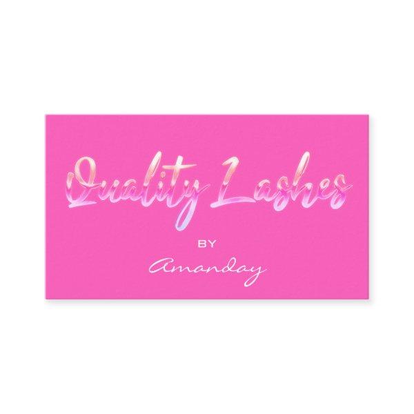 Pink Quality Lashes Extension Script QR Code Logo