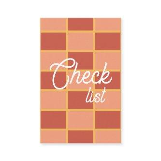 Pink Red Checkered Square Pattern