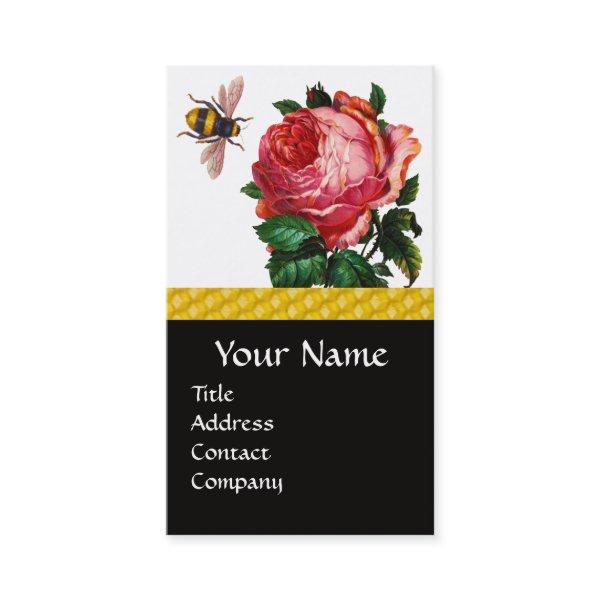PINK ROSE AND HONEY BEE BEEKEEPER RED WAX SEAL