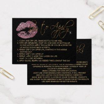 Pink Rose Glitter Lips - How to Apply