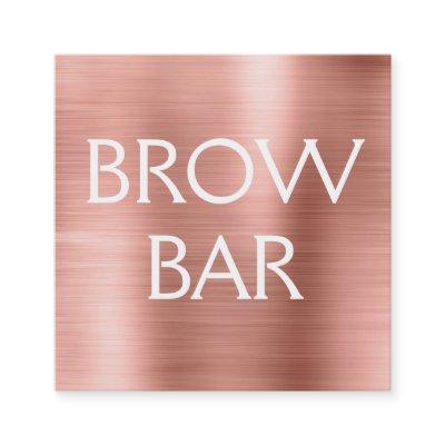 Pink & Rose Gold Brow Bar - Brows Square