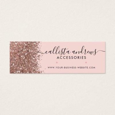 Pink Rose Gold Confetti Glitter Earring Display