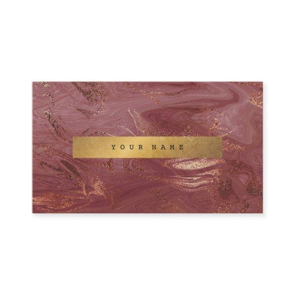 Pink Rose Grungy Gold Marble Vip