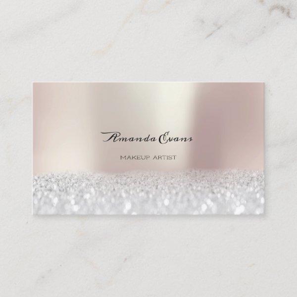 Pink Rose Makeup Artist Blogger Cosmetologist Appointment Card