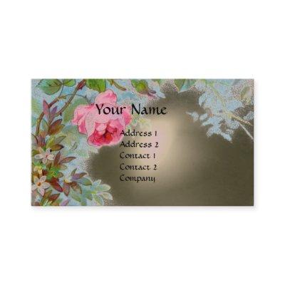 PINK ROSES & JASMINES MONOGRAM GEM STONE grey