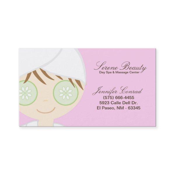 Pink Spa Girl Cucumber Spa Massage