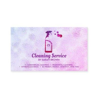 Pink Spray Bottle Bubbles Personalized Initials