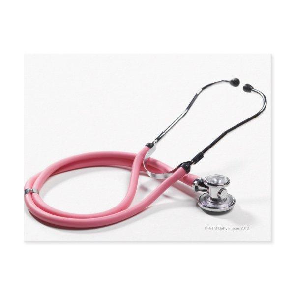 Pink Stethoscope Postcard
