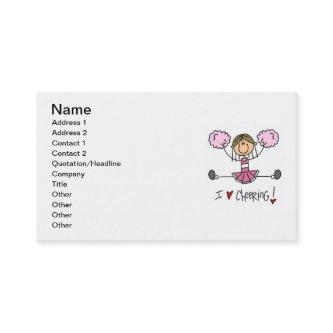Pink Stick Figure Cheerleader T-shirts and Gifts