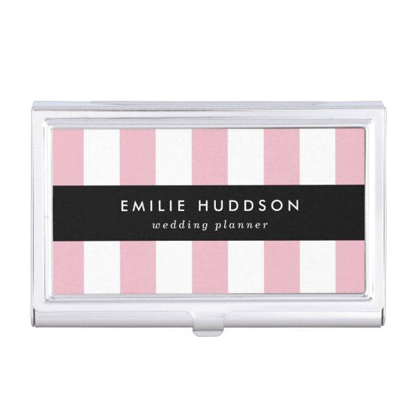 Pink Stripes, White Stripes, Striped Pattern  Case