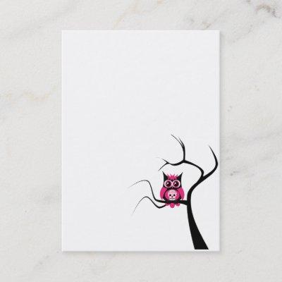 Pink Sugar Skull Owl in Tree