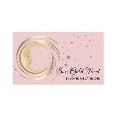 Pink Tarot Reader Stars Moon Sun Celestial