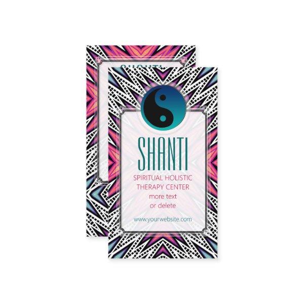 Pink Teal Shanti YinYang NewAge Yoga