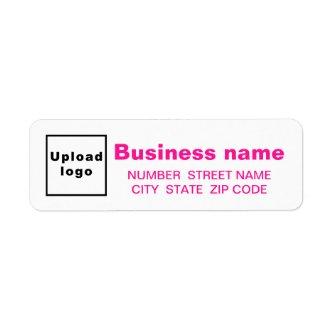 Pink Texts Business Return Address Label