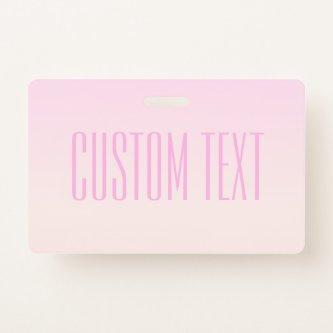 Pink to Peach Sunset Ombre with Customizable Text Badge