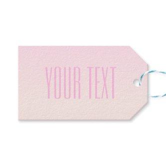 Pink to Peach Sunset Ombre with Customizable Text Gift Tags