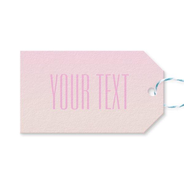 Pink to Peach Sunset Ombre with Customizable Text Gift Tags
