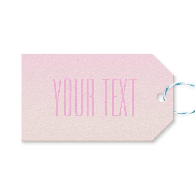 Pink to Peach Sunset Ombre with Customizable Text Gift Tags