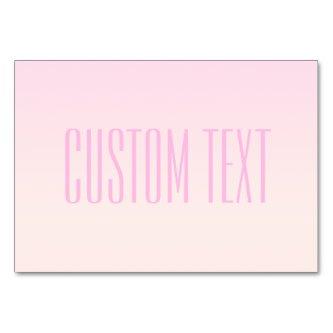 Pink to Peach Sunset Ombre with Customizable Text Table Number