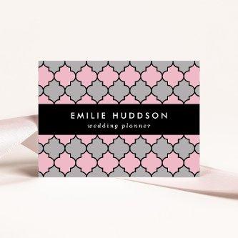 Pink Trellis, Quatrefoil, Moroccan Lattice