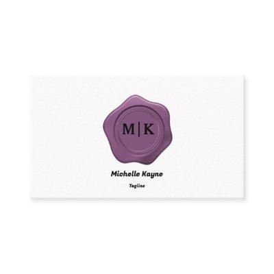 Pink Violet Wax Seal on Black & White