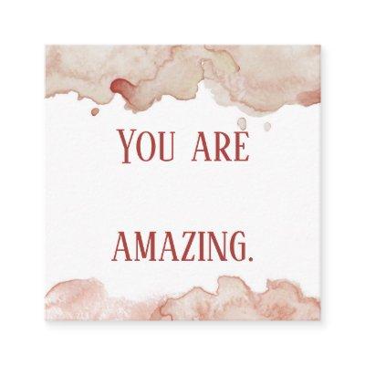 Pink Watercolor Affirmation Cards