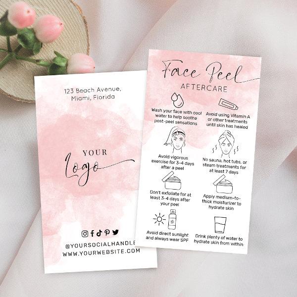 Pink Watercolor Chemical Peel Care Instructions