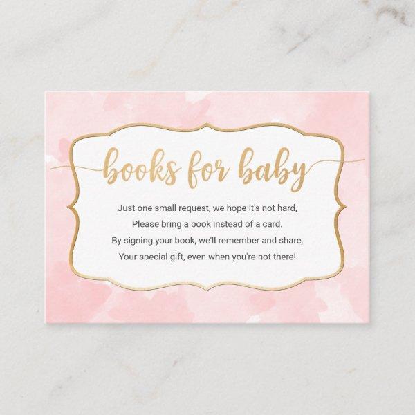 Pink Watercolor girl book request card