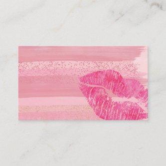 Pink Watercolor Lips  Template