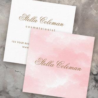 Pink watercolor romantic calligraphy script square