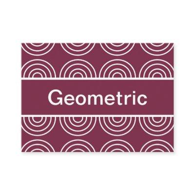 Pink White Concentric Circles Geometric Pattern