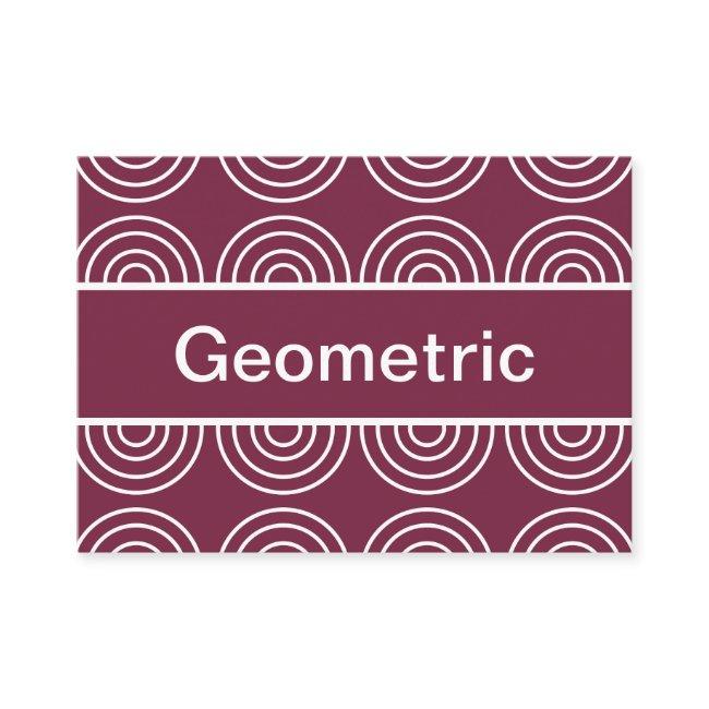 Pink White Concentric Circles Geometric Pattern