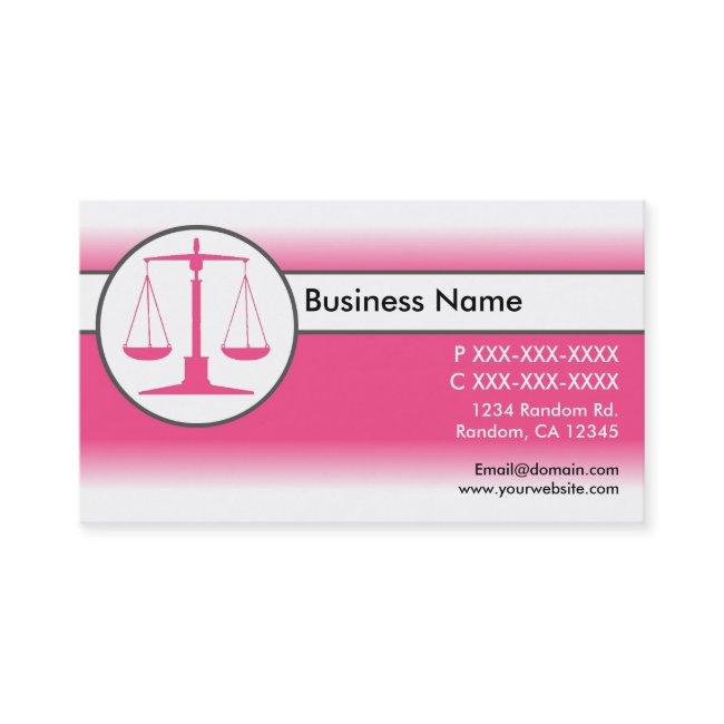 Pink white fade law justice scales