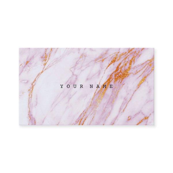 Pink White Grungy Gold Marble Vip