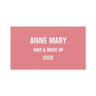 Pink White Hair & Make Up Stylish Modern Salmon