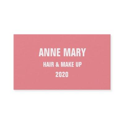 Pink White Hair & Make Up Stylish Modern Salmon