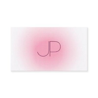 Pink White Modern Monogram Professional Elegant