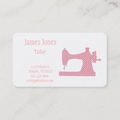 Pink & White Sewing Machine Tailor