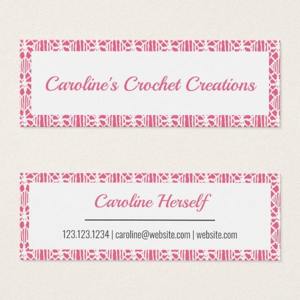 Pink With White Crochet Lace Pattern