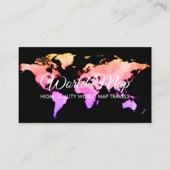 Pink World Map Trip Globe Travel Agent