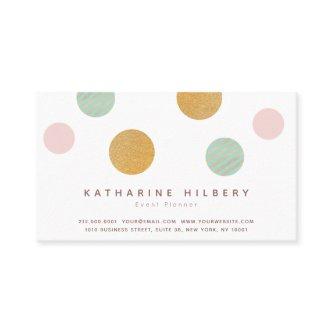 Pink x Mint Green x Gold Polka Dot