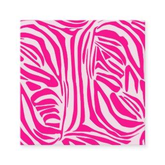 Pink zebra print square