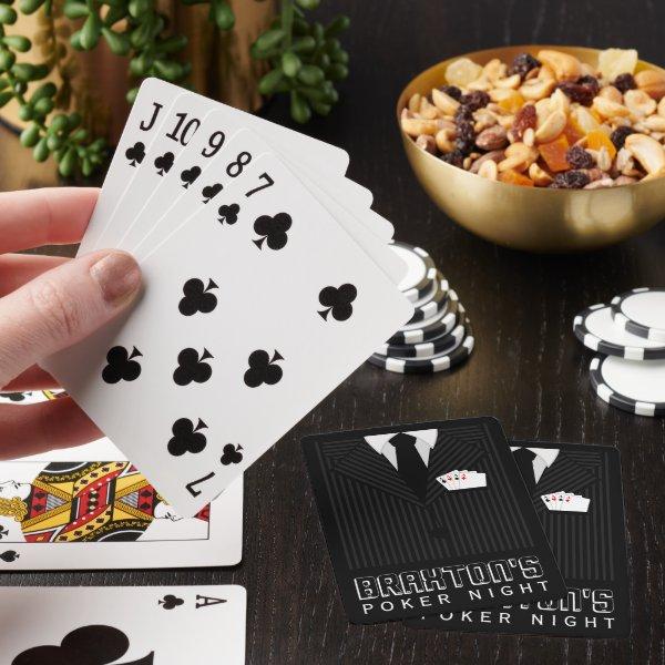 Pinstripe Suit Casino Poker Night Playing Cards