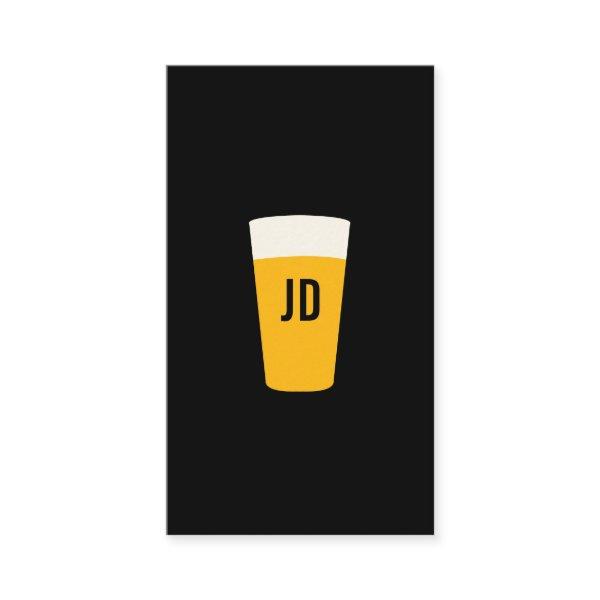 Pint of Beer Logo Black