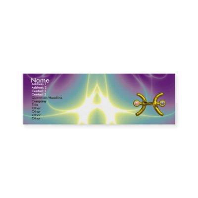 PISCES GOLD ZODIAC SIGN Astrology,Purple Teal Blue Mini