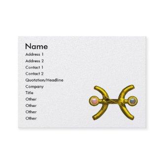 PISCES GOLDEN ZODIAC JEWEL WITH PEARLS White