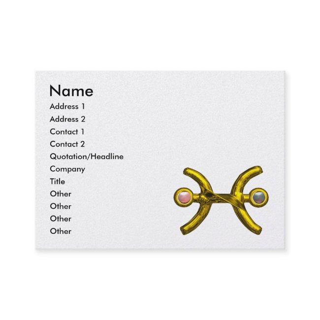 PISCES GOLDEN ZODIAC JEWEL WITH PEARLS White