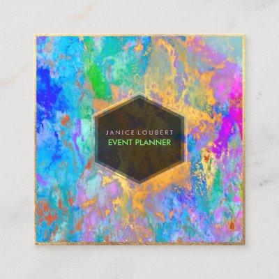 PixDezines Abstract Galaxy/Neon colors Square