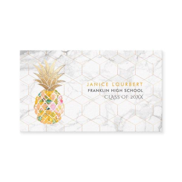 PixDezines ALOHA PINEAPPLE/GOLDEN ROD/FAUX GOLD Calling Card